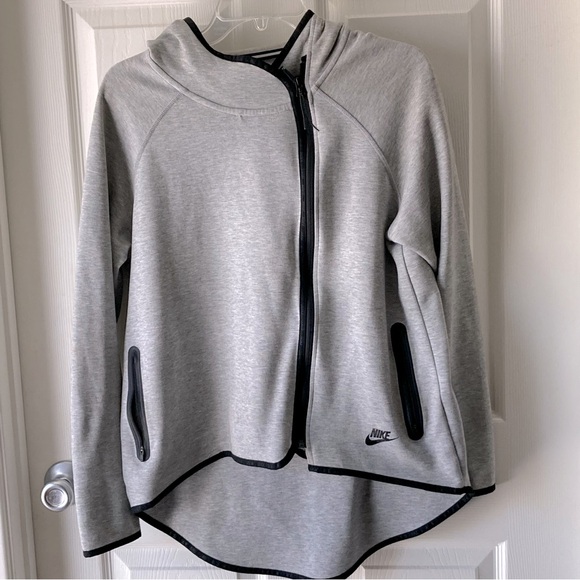 Nike Hooded High Low Sweater Size M Heather Gray - Picture 4 of 16